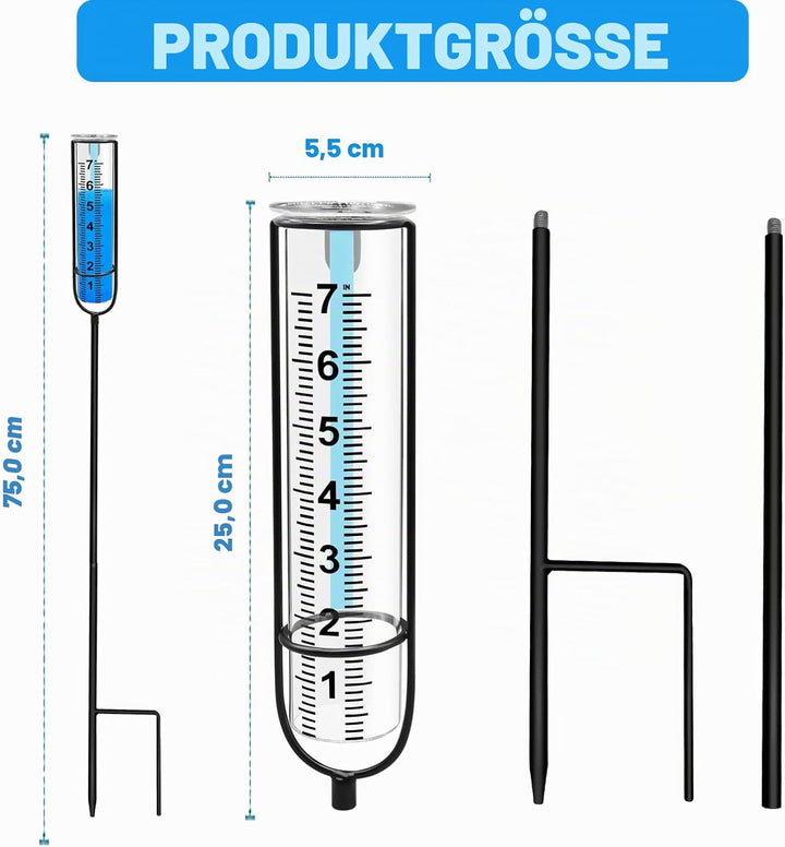 Regenmesser für den Aussenbereich, frostsicherer Regenmesser, Wassermesser für Regenmesser, höhenver