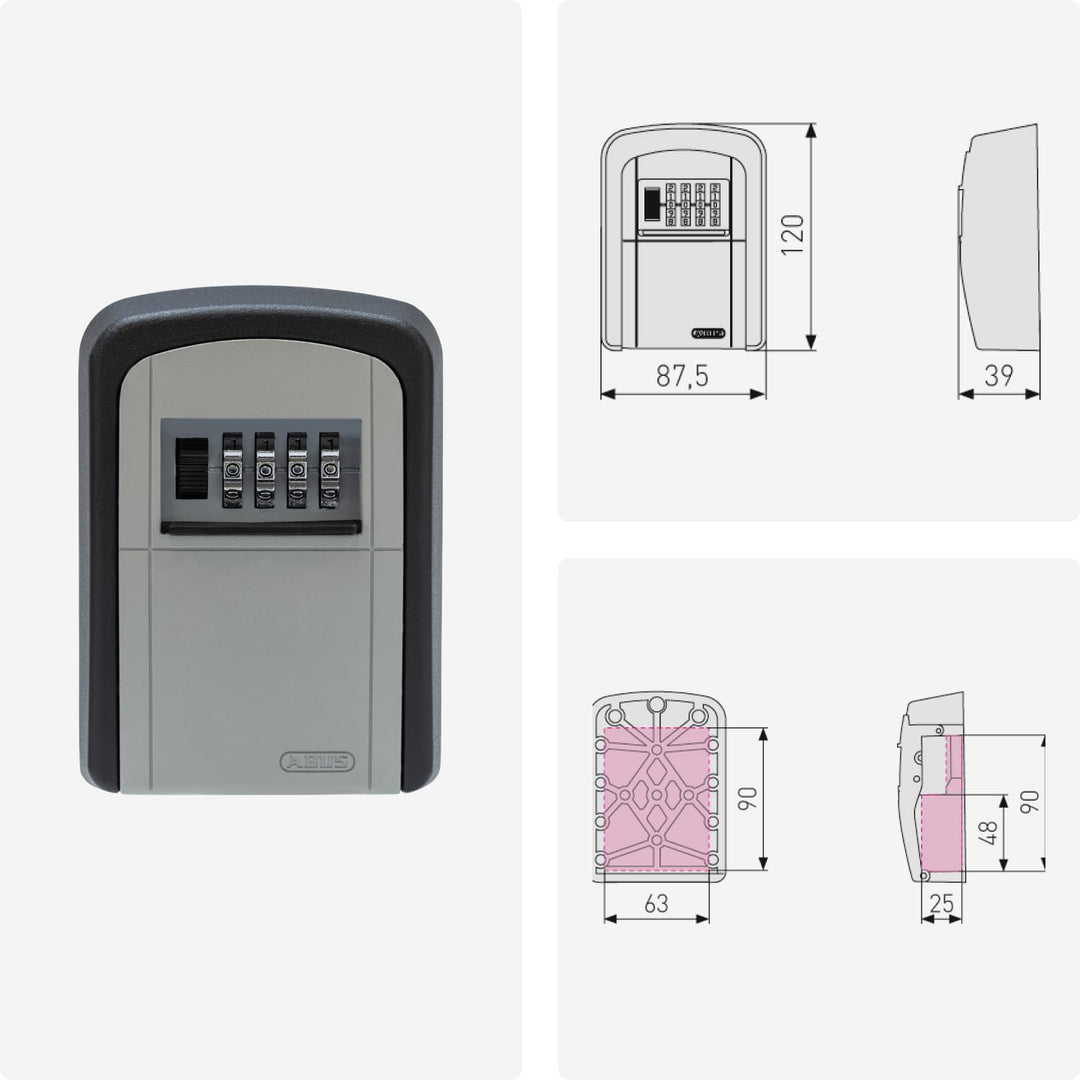ABUS KeyGarage 707 - Schlüsselbox zur Wandmontage - für bis zu 7 Schlüssel oder kleine Wertgegenstän