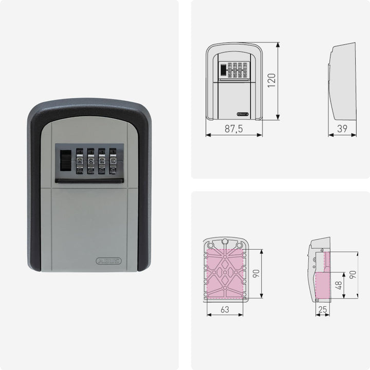 ABUS KeyGarage 707 - Schlüsselbox zur Wandmontage - für bis zu 7 Schlüssel oder kleine Wertgegenstän
