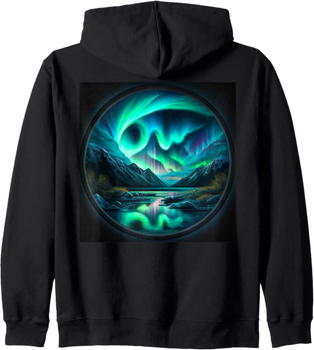 Alaska Aurora Borealis Naturkunst für Wandern und Camping Kapuzenjacke