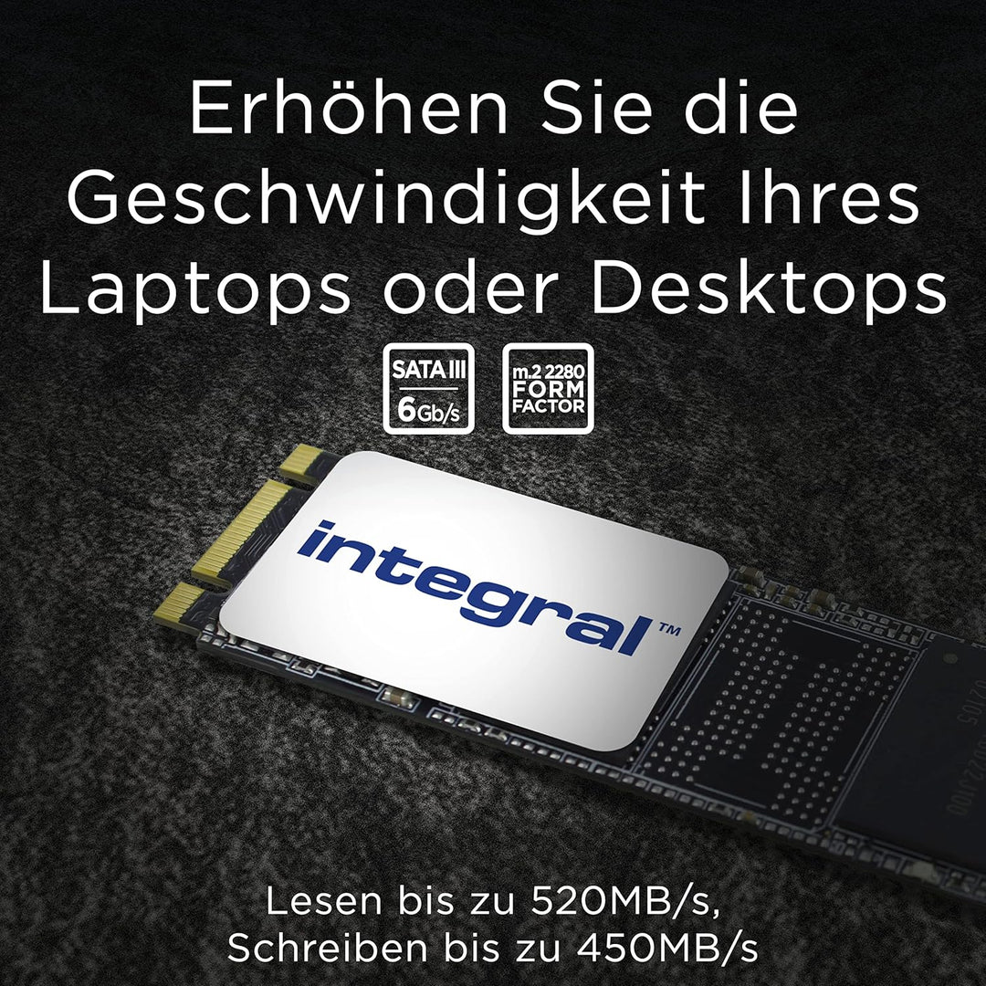 Integral 256GB M.2 SATA III 2280 Interne SSD, bis zu 500MB/s Lesen 400MB/s Schreiben 256GB M.2 2280