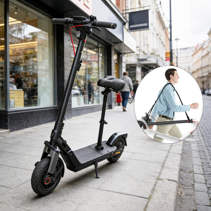 Höhenverstellbarer Klappsitz für Elektroroller, kompatibel mit Segway Ninebot F3/E3/E3Pro Roller, 45