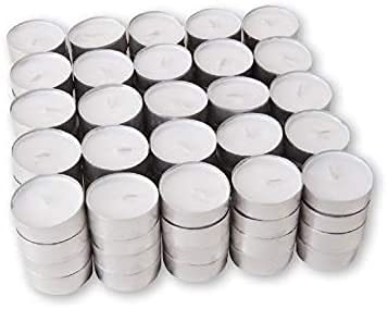 2 x 100 Teelichter – geruchlose weisse Teelichter., 2