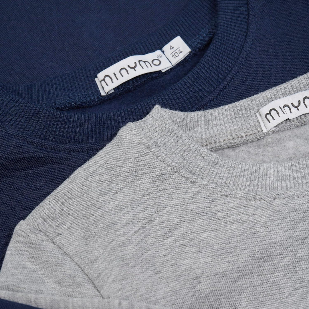 MINYMO Unisex Kinder Shirt 92 Greymelange, 92 Greymelange