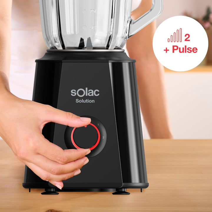 Solac Standmixer, 1500 W Schwarz 1500w | 1,5 l., Schwarz 1500w | 1,5 l.