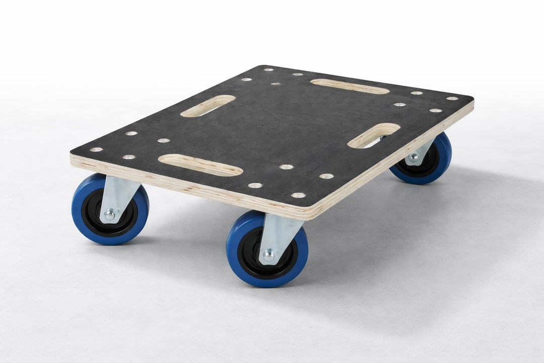 Möbelroller bis 800 kg Tragkraft - aus 18 mm Multiplex Holz mit Rutschfester Siebdruckplatte &amp; 4 Len