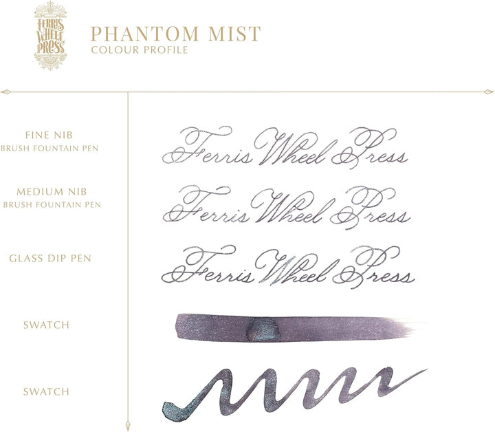 Ferris Wheel Press Ink, FerriTales Collection, Bestiary Series, Phantom Mist, Ghostly Purple-Grey wi