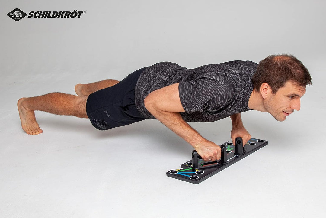 Schildkröt Push-Up Multitrainer, Push Up Board für das Muskelaufbautraining, Trainingsgerät für Zuha