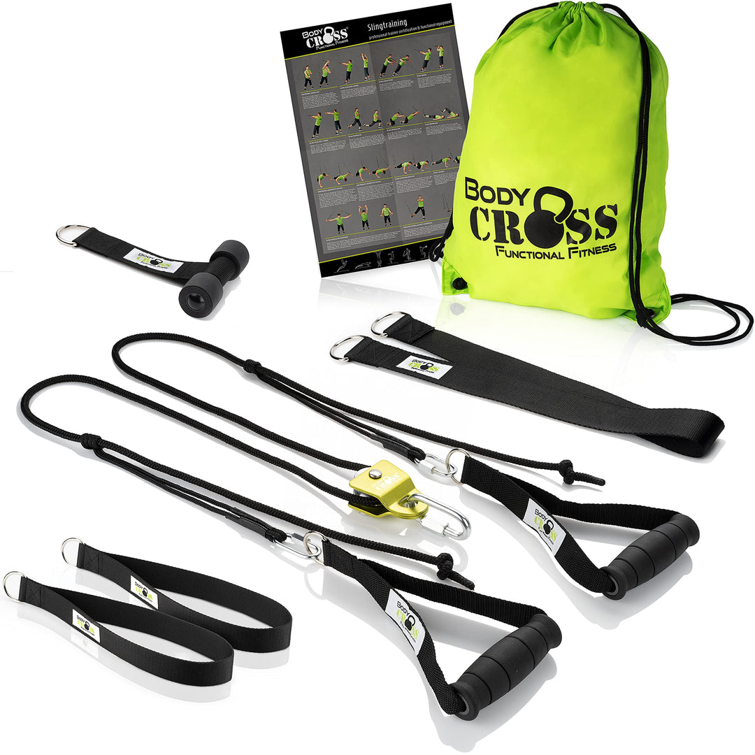 PREMIUM Schlingentrainer Komplett Set, Made in Germany, geprüft & zertifiziert, 2 Slingtrainer im Kr