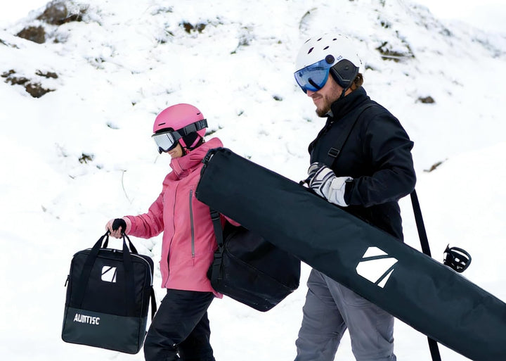 AUMTISC Skitasche und Skischuhtasche Combo - Skitaschen für Flugreisen - gepolsterte Schneeskitasche