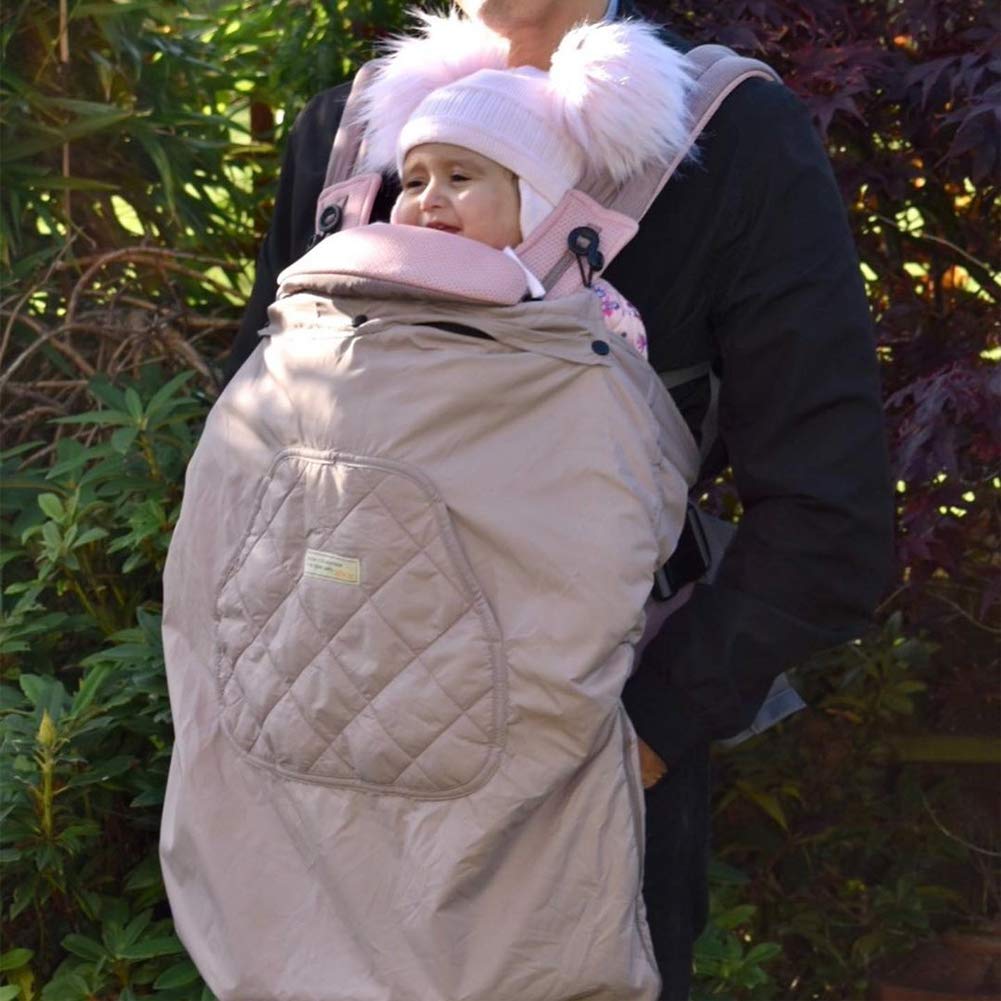 Bebear Winterbezug für Babytrage Warm Universal Hoodie Babytragebezug für alle Jahreszeiten(New Dark