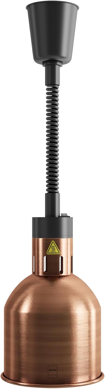 METRO Professional Wärmelampe GWL1000B, Aluminium, 250 W, einstellbare länge (68-200 cm), mit EIN/Au