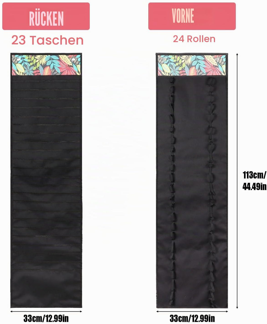 Vinyl-Rollenhalter, 24 Fächer und 23 Taschen, Vinyl-Aufbewahrungsregal, Wandhalterung, über der Tür,