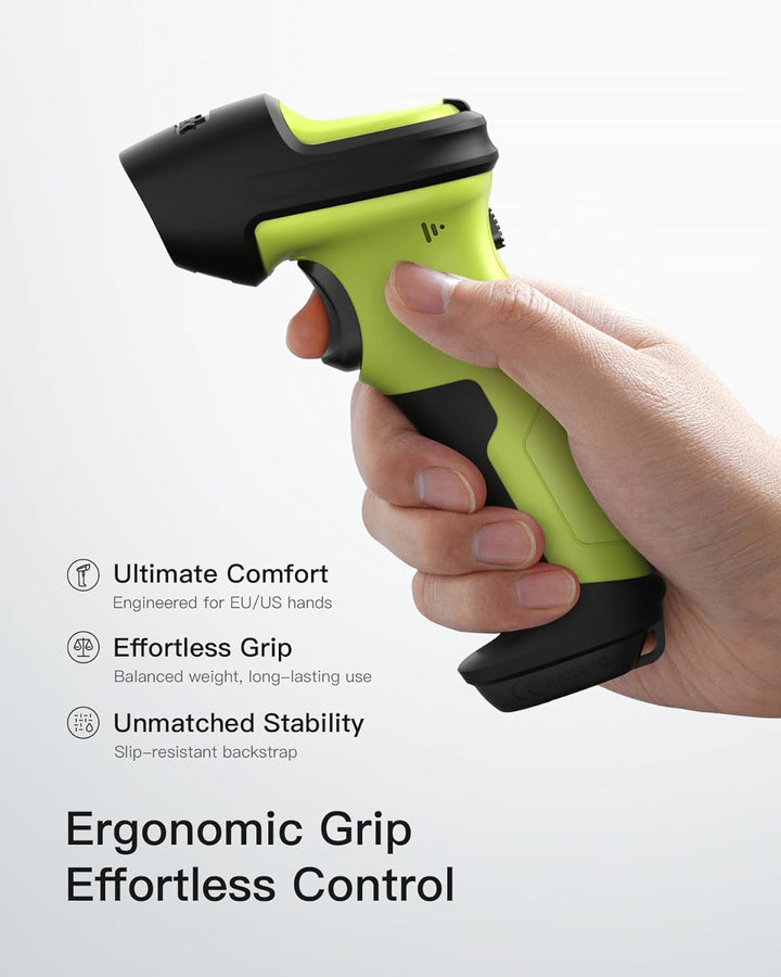 Inateck Barcode Scanner Wireless 2.4 GHz, 35 m Reichweite, automatisches schnelles und präzises Scan