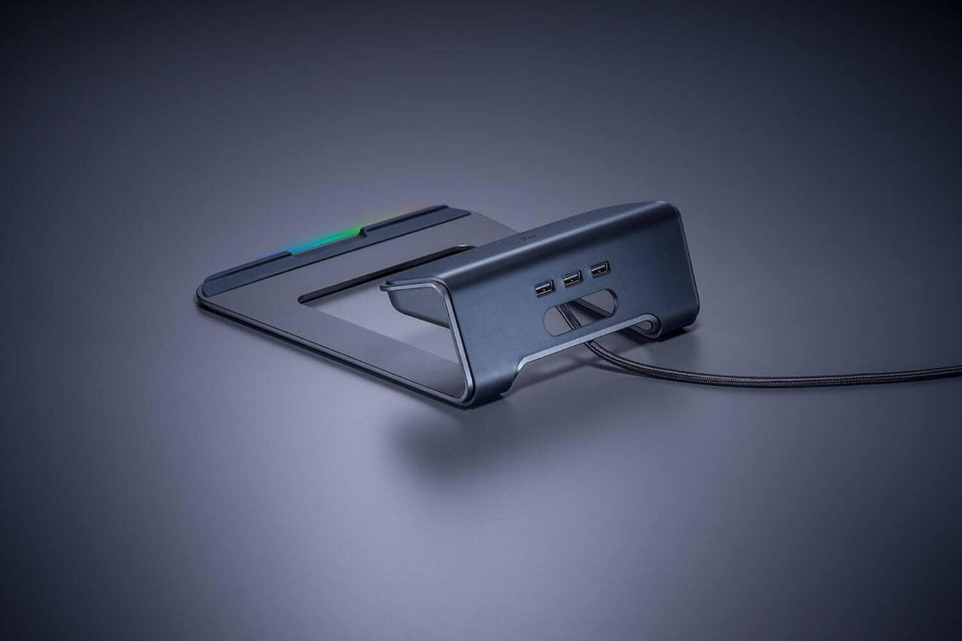 Razer Laptop Stand Chroma - Laptopständer mit RGB Chroma Beleuchtung (USB 3.0 Hub mit 3 Anschlüssen,