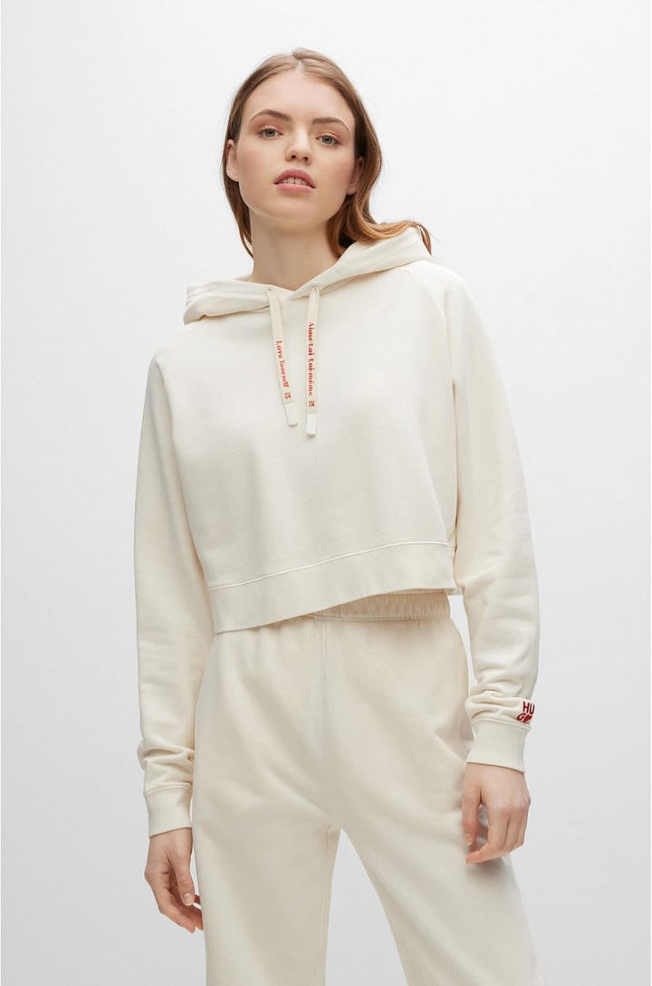 HUGO Damen Dimalaya Sweatshirt L Open White110, L Open White110