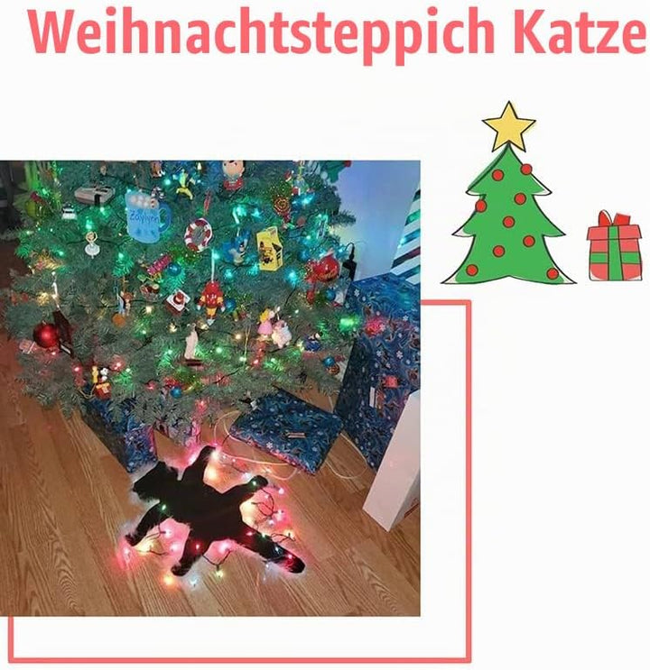 Leuchtender Teppich mit Gebratener Katze. National Lampoon’s Christmas Vacation Inspirierter Dekorat
