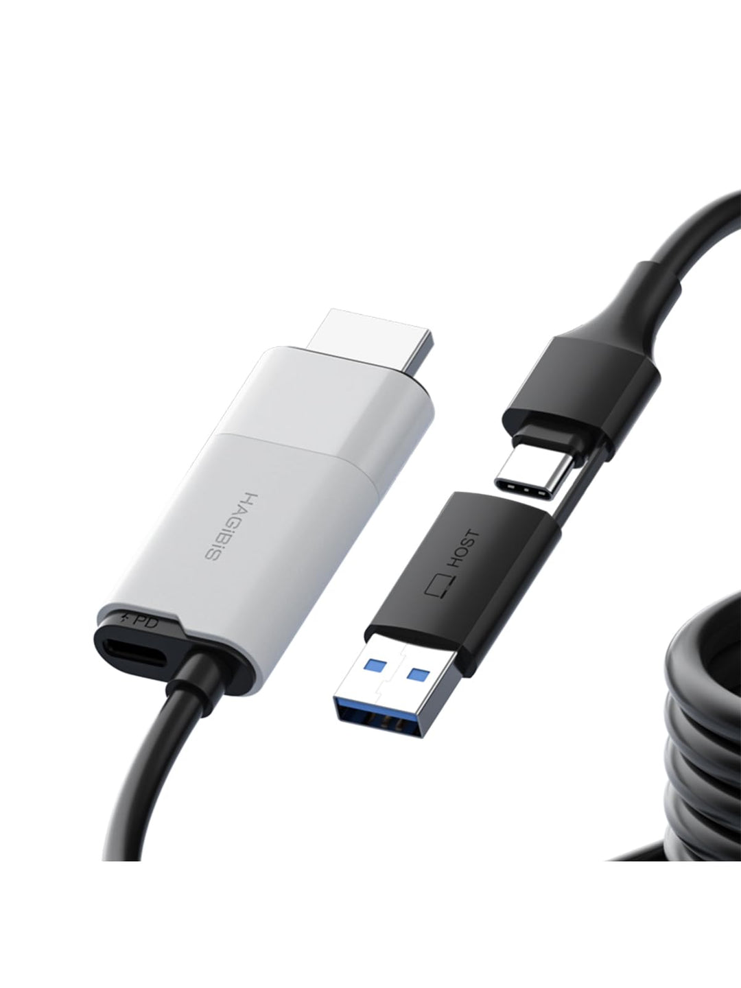 Hagibis USB 3.0 Video Capture Card 100W PD 1080P60fps für Switch PS5 | Duale USB-A/C Anschlüsse mit