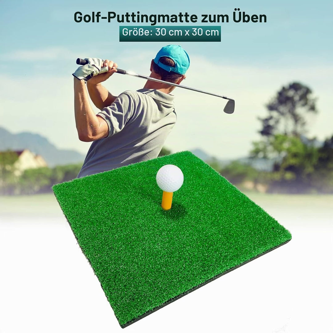 30 x 30cm Golf Übungsmatte, Tragbare Golf Abschlagmatte, Übung Golf Matte, das Chipping Putting Trai