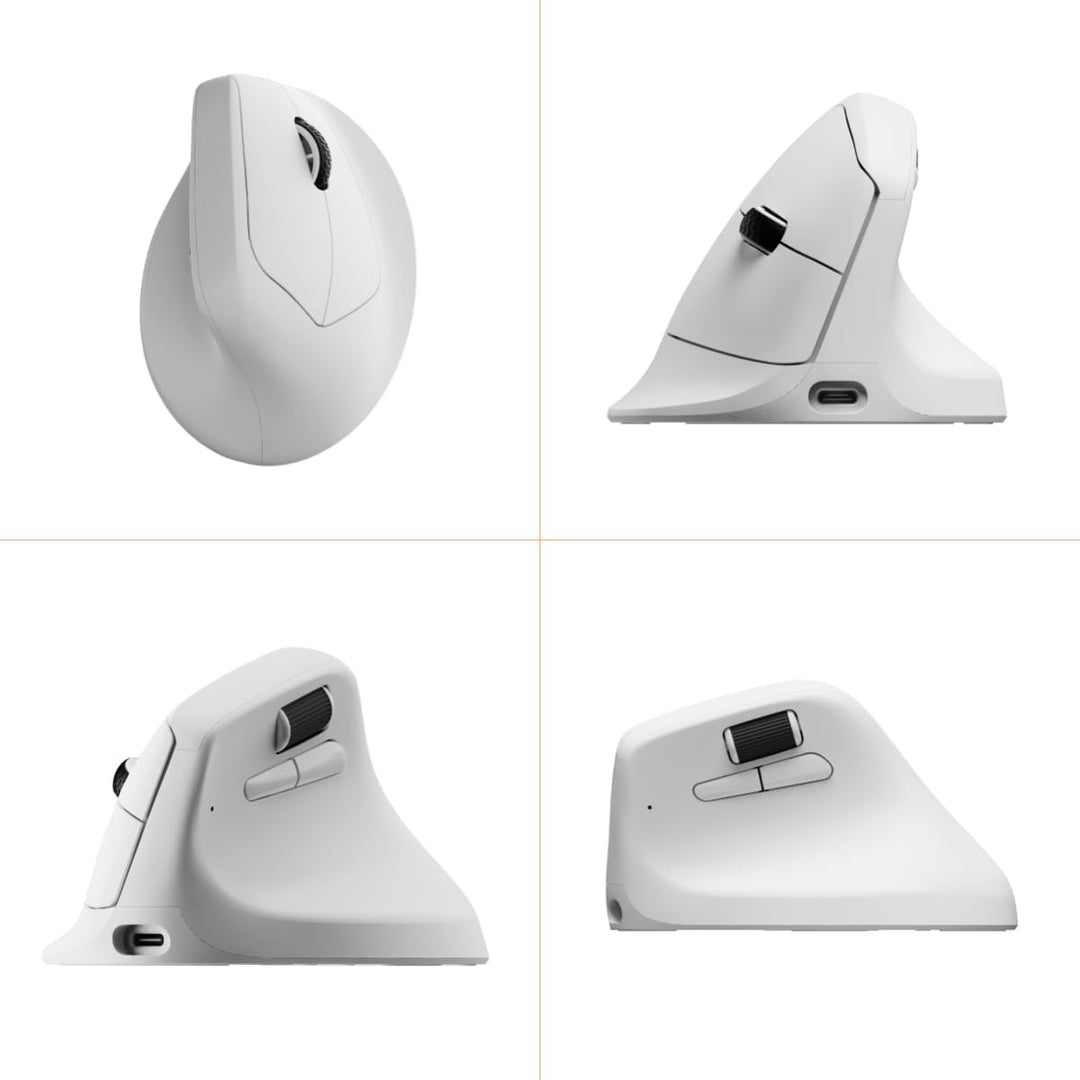 Keychron M5 Kabellose Vertikalmaus (47°) – 8K Polling Rate, PAW3950-Sensor 30.000 DPI, 3-Fach Konnek