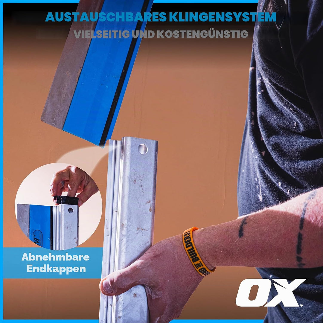OX Speedskim Stainless Flex Finishing Rule - SF 600mm, 600mm