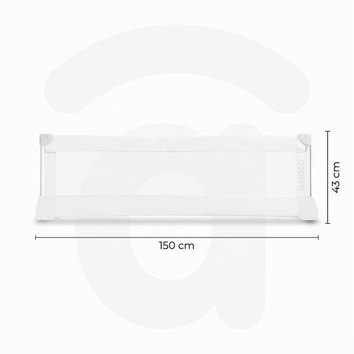 ASALVO 151505.0 Bettgitter 150 x 43,5 cm, Weiss Weiss, Weiss