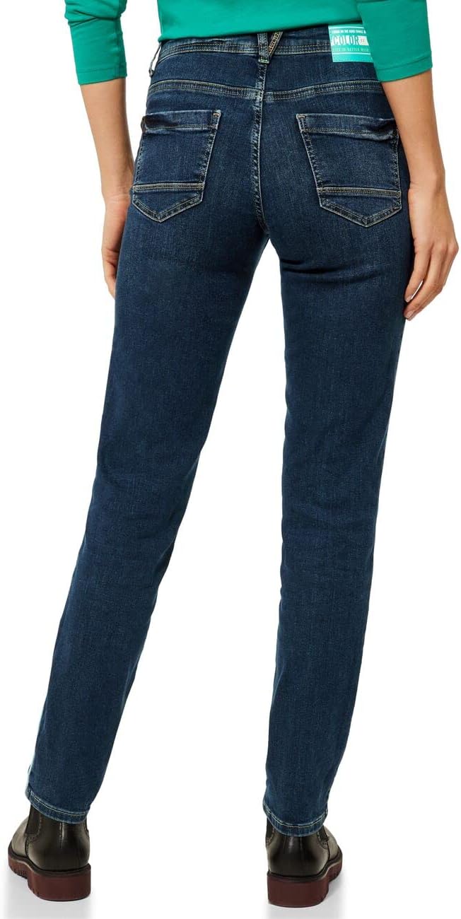 Cecil Damen Jeanshose Loose 27W / 34L Mid Blue Wash, 27W / 34L Mid Blue Wash