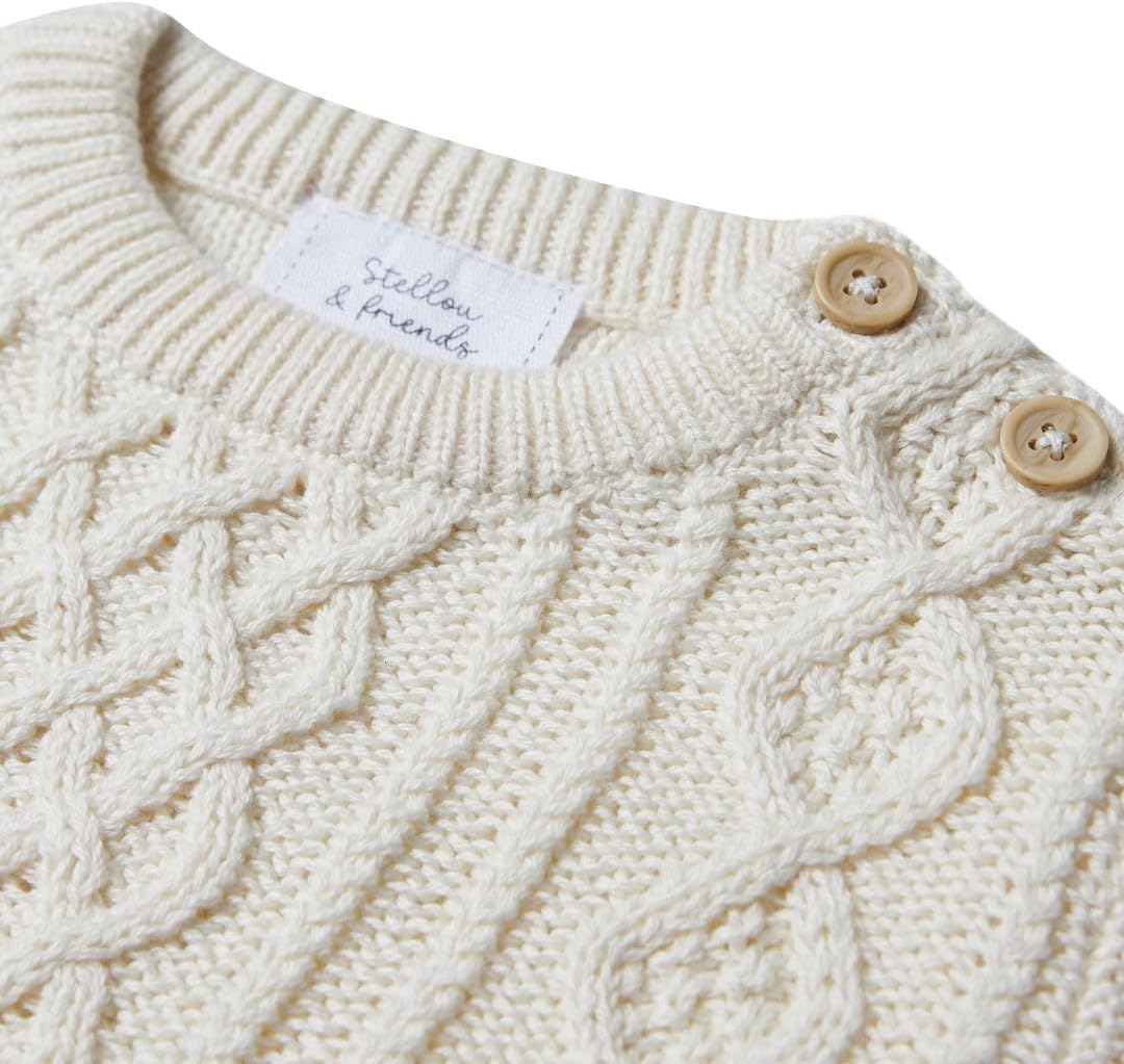 Stellou & friends Strickpullover für Jungen und Mädchen I Hochwertige Baby-Kleidung aus 100% Baumwol