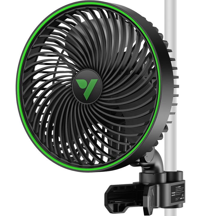 VIVOSUN AeroWave E6 Gen2 Grow Ventilator Oszillierend Clip Ventilator Grow 150 mm, EC-Motor Smarte W