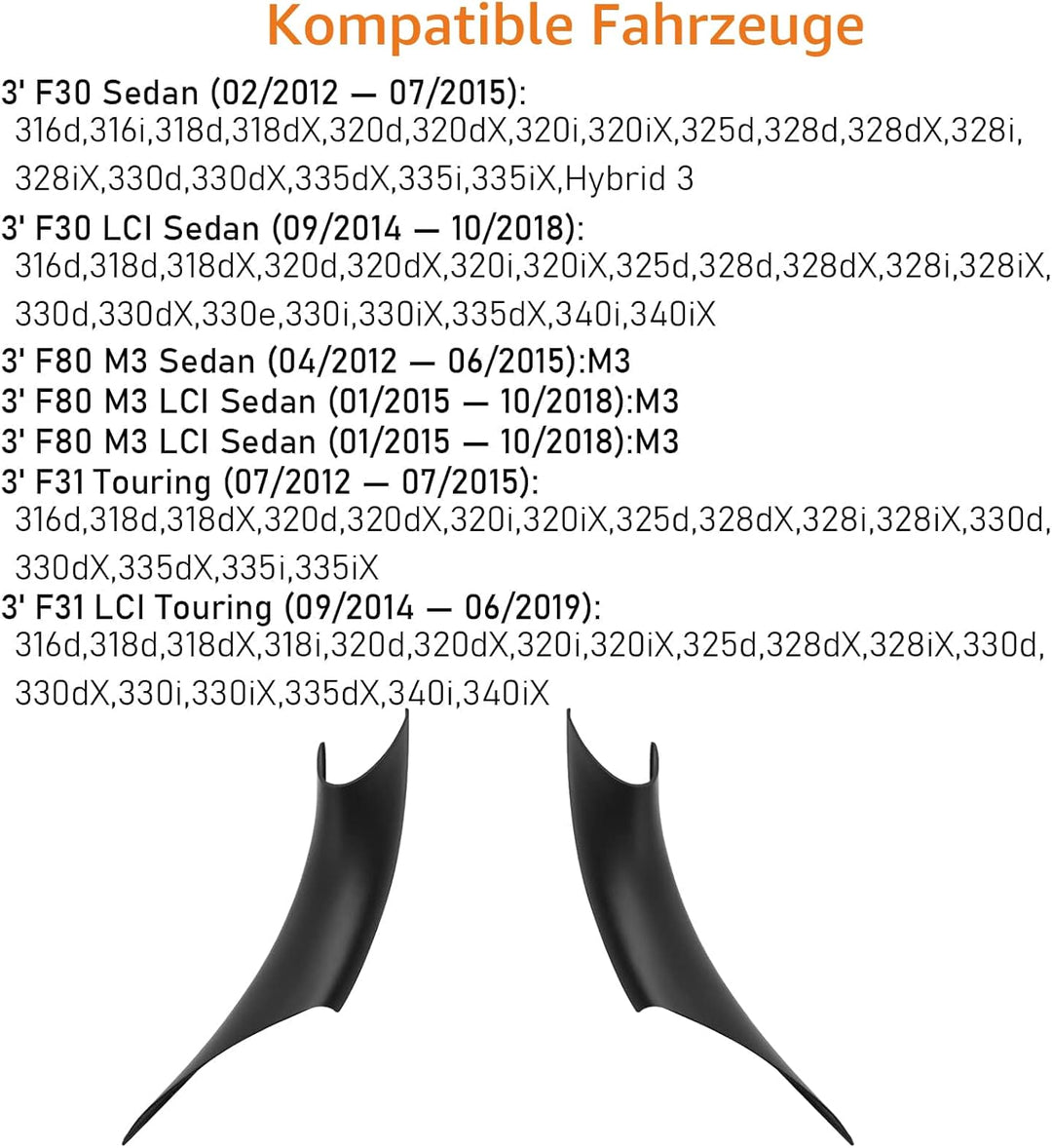 TTCR-II 2PCS Türgriff Innen Kompatibel mit Türgriffe BMW 3er 4er F30/F31/F34/F80 320i,328i,330i,335i