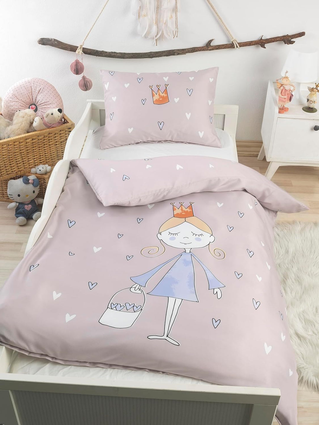Carpe Sonno Baby Bettdecke und Kissen + Babybettwäsche 100x135 [Kinder Bettdecken Set] Kinderbettdec