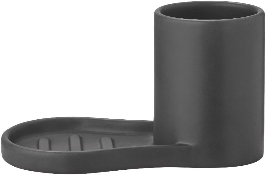 blomus Spülset -PIRO- | Geschirrspülset Farbe Schwarz | Hochwertiges Steingut | 9Lx17Bx10H cm | Mit