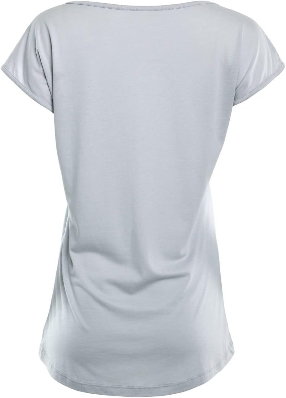 Winshape Damen Ultra leichtes Modal-Kurzarmshirt mit abgerundetem Saum MCT013 XS Cool-grey, XS Cool-