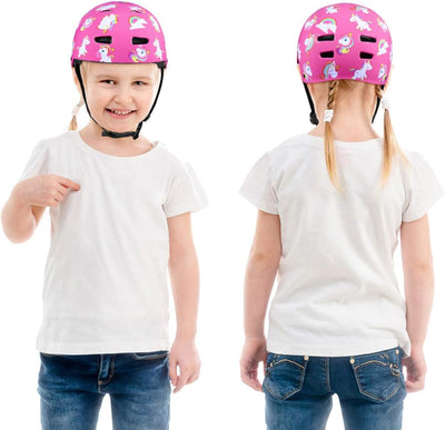 CLISPEED Kinder Fahrradhelm Einhorn, Verstell- Und Multisport Fahrradhelme für 3-8 Jahre, Kleinkind