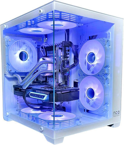 Gaming PC Phantom White | GeForce RTX 4060 | Intel XEON 10 Kerner | RGB Lüfter mit Fernbedienung | W