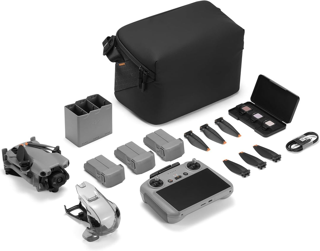 DJI Mini 5 Pro Fly More Combo mit DJI RC 2 und 1 Jahr Care Bundle, 4K Drohne mit Kamera für Anfänger