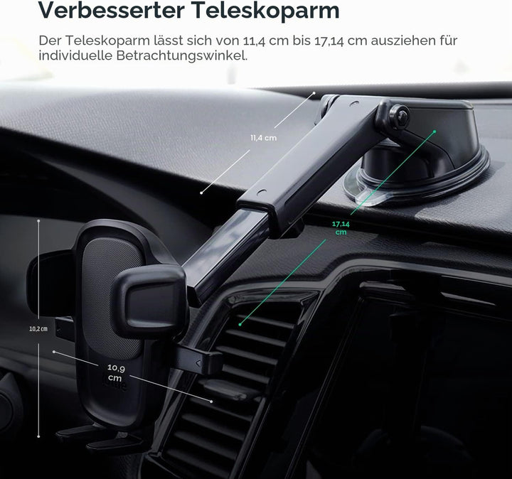 iOttie Handyhalterung Auto 2023 Easy One Touch Upgrade Super Stabil Saugnapf &amp; Lüftung 100% Sicher U