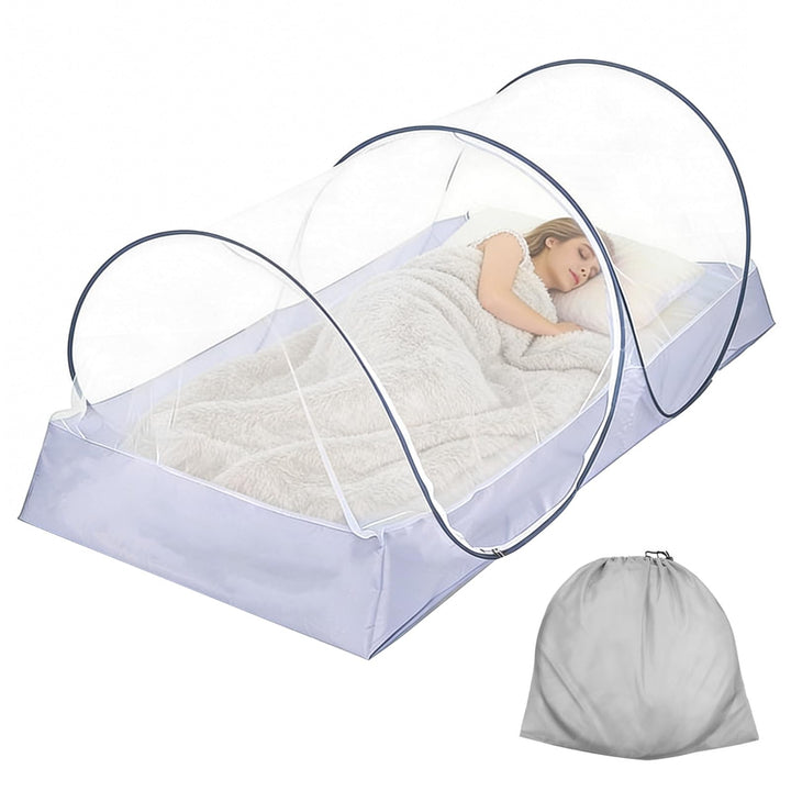 Moskitonetz Bett, 200 x 100 x 73cm Pop Up Moskitonetz Reisen Faltbar, Mückennetz Tragbares Fliegengi