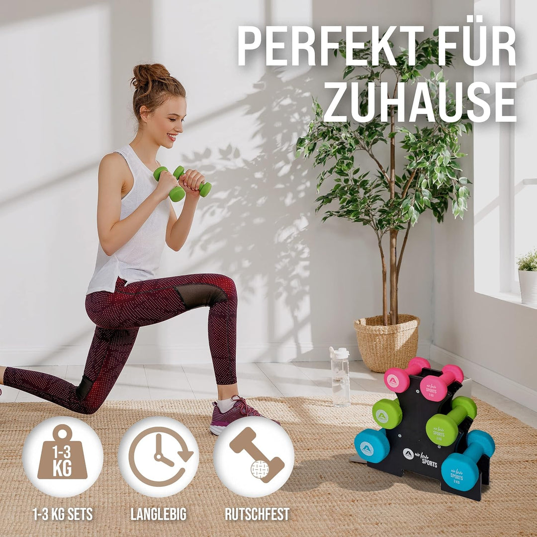 Apollo Hantel Set Kurzhantel | 2 Hanteln | 2er Hantelset | Gewichte für Krafttraining | Kurzhanteln
