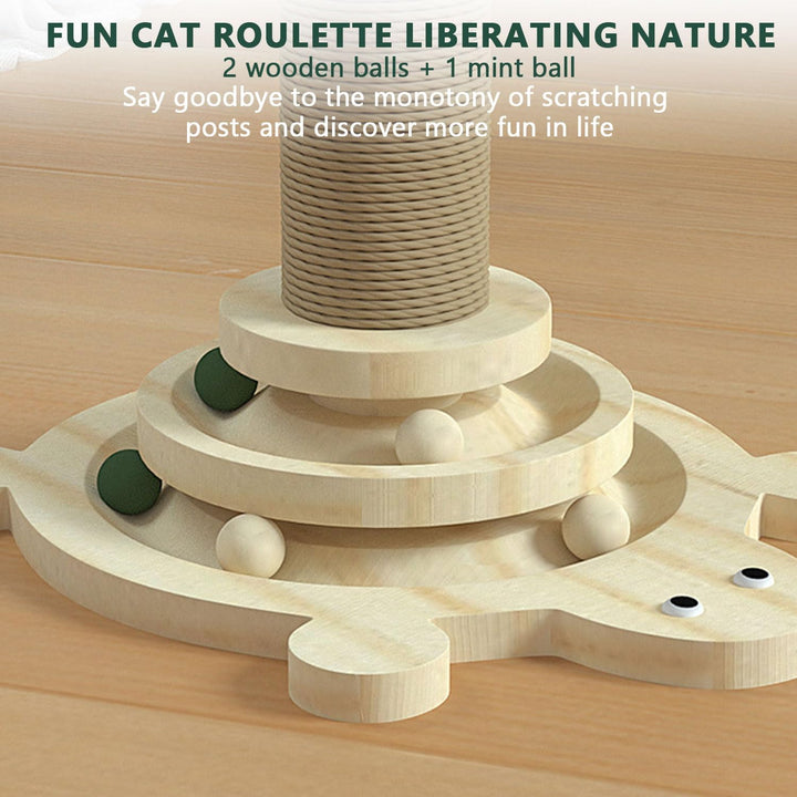 Interaktives Katzenspielzeug, 6-in-1-Katzenmöbel aus Holz, geeignet für mittelgrosse bis kleine Katz