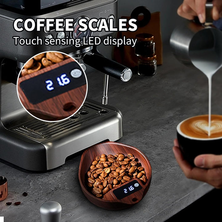Kaffeewaage Präzises Mini Tragbares Dosieren und Brühen | Elektronische Küchen-Lebensmittelwaage mit