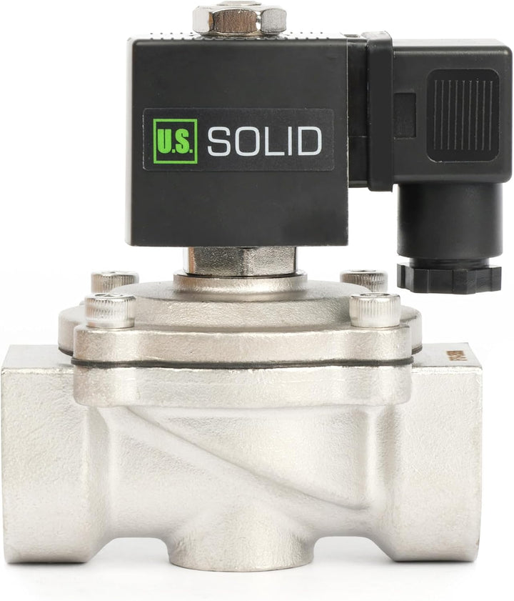 U.S. Solid Magnetventil Edelstahl G 1" 24V DC stromlos geschlossen 10 bar - Elektrisches Wasserventi