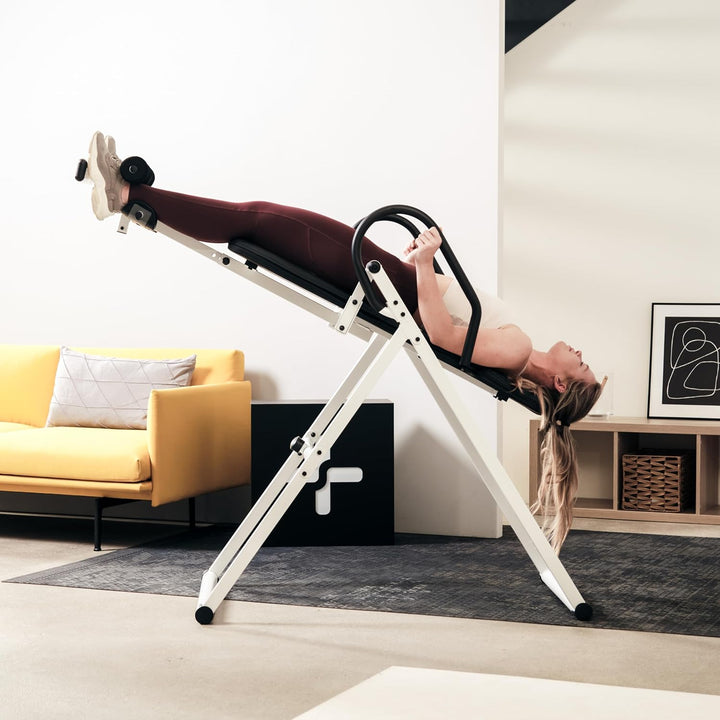 SportPlus Inversionsbank, klappbarer Schwerkrafttrainer, Inversion Table mit 4 oder 6 Inversionswink