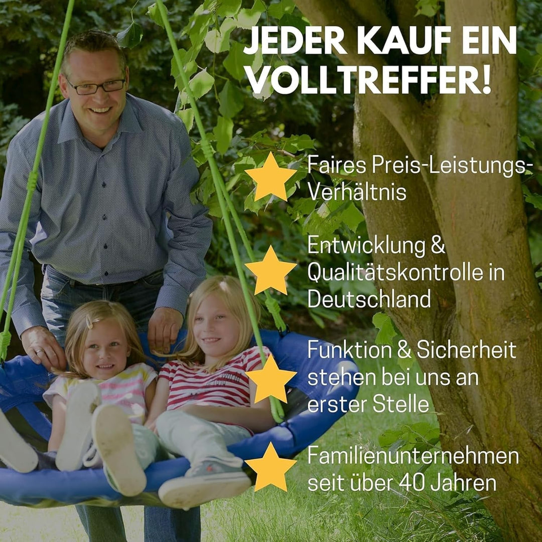 Best Sporting Nestschaukel I Gartenschaukel Ø 60, 80, 90, 100 oder 110 cm I Bis 150 kg belastbar I H