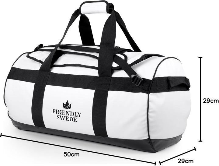 The Friendly Swede Wasserfeste Reisetasche Duffle Bag Rucksack - 30L / 60L / 90L - Seesack, Sporttas