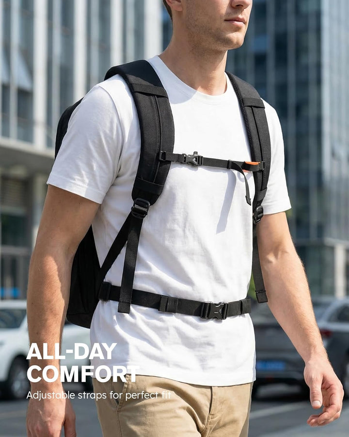 Tolaccea Business Laptop Rucksack 32L, Reiserucksack mit 15,6 Zoll stosssicherer EVA-Laptoptasche,Ha