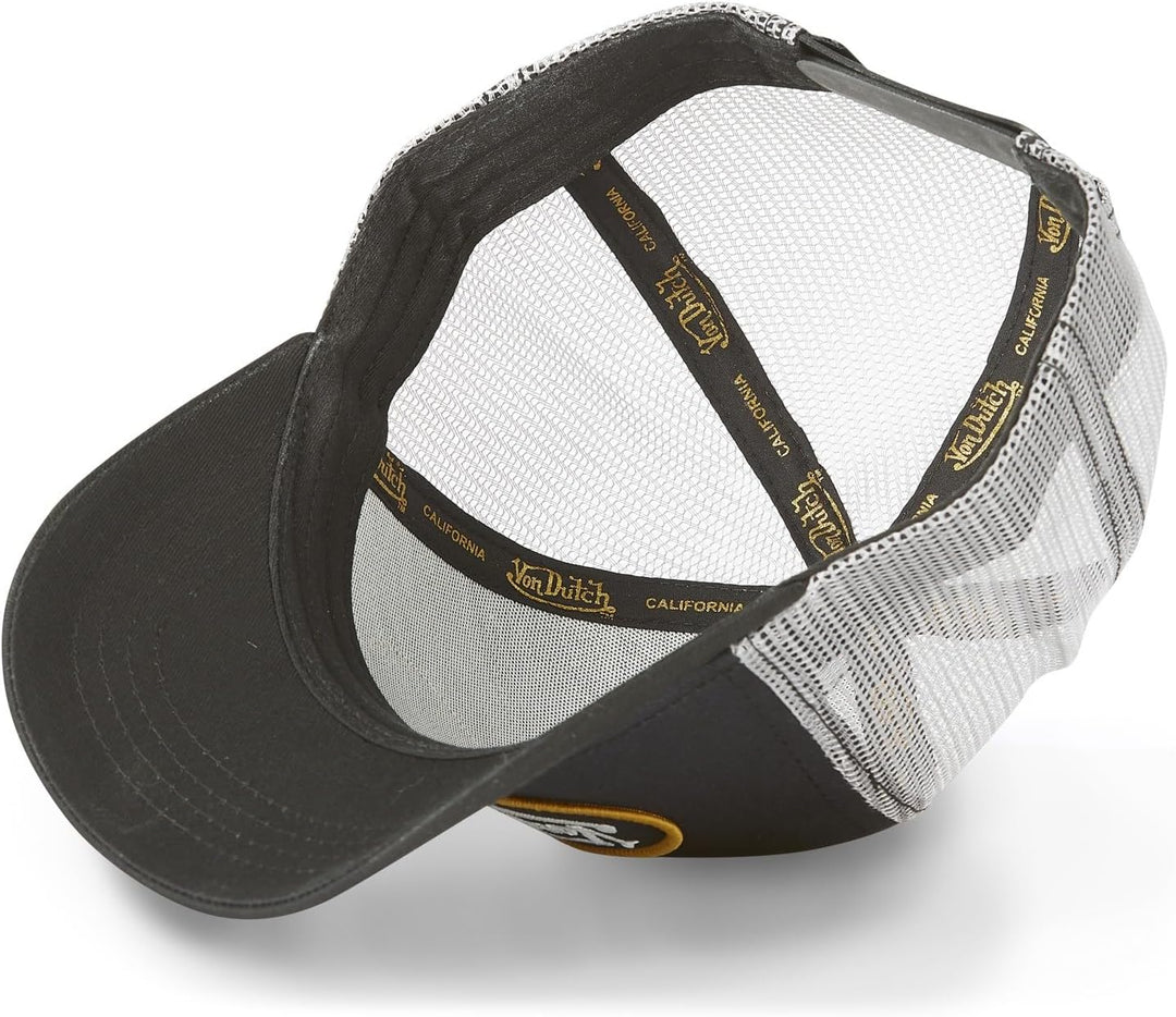 Von Dutch Cap für Herren &amp; Damen, verstellbar, Truckermütze, originell und bequem, Schwarz, Grau, Ge