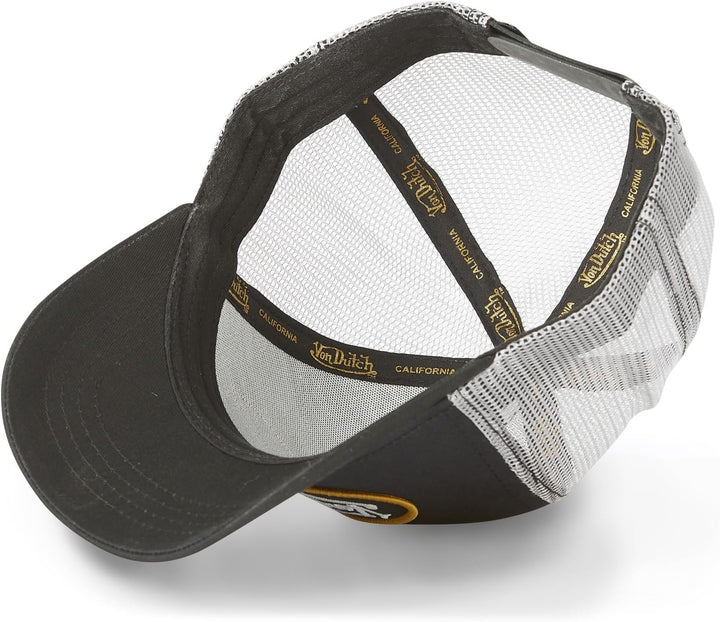 Von Dutch Cap für Herren &amp; Damen, verstellbar, Truckermütze, originell und bequem, Schwarz, Grau, Ge