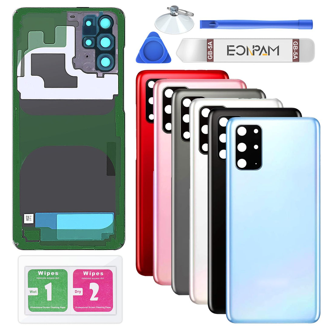 Eonpam Akkudeckel für Samsung Galaxy S20+ Plus G985, G986 Rückseite Glas Backcover Ersatz Reparatur