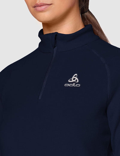 Odlo Damen Midlayer 1/2 Zip Bernina Pullover XS Diving Navy